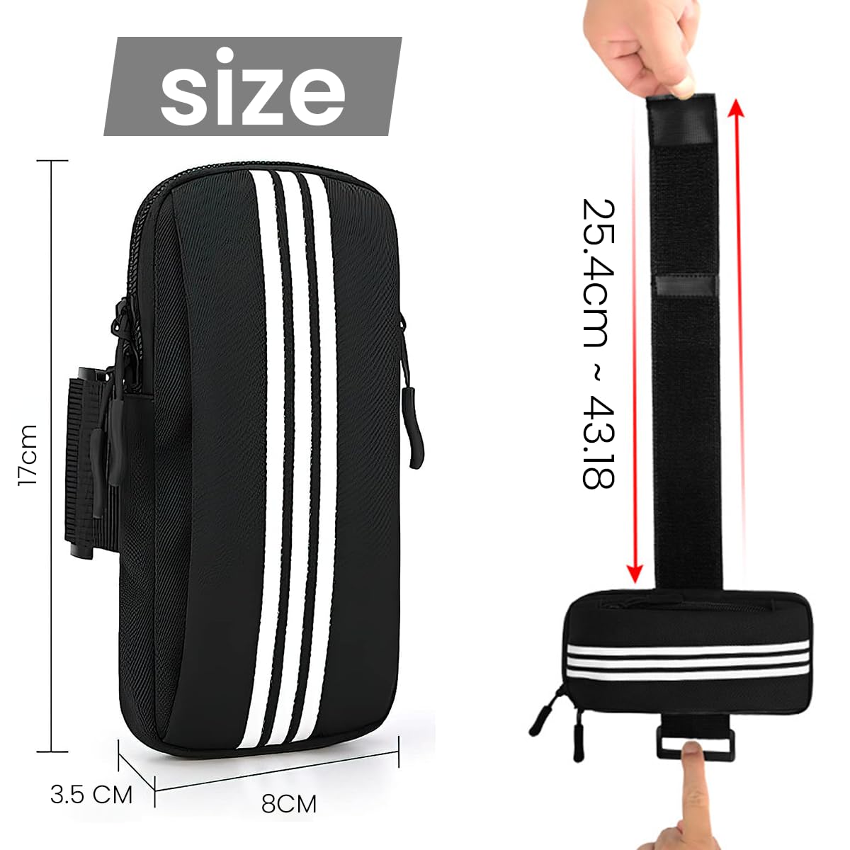 Optifit Armband for Mobile Phone Running with Luminous, Waterproof Phone Holder for Running for iPhone 14 PRO MAX/13/12, Dual Layer Large Capacity Arm Band with Card Holder for Within 7in 's Mobile Optifit Armband for Mobile Phone Running with Luminous, Waterproof Phone Holder for Running for iPhone 14 PRO MAX/13/12, Dual Layer Large Capacity Arm Band with Card Holder for Within 7in 's Mobile